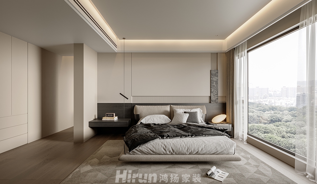 綠地麓云國際500㎡雅致現代復式 裝修案例效果圖-6