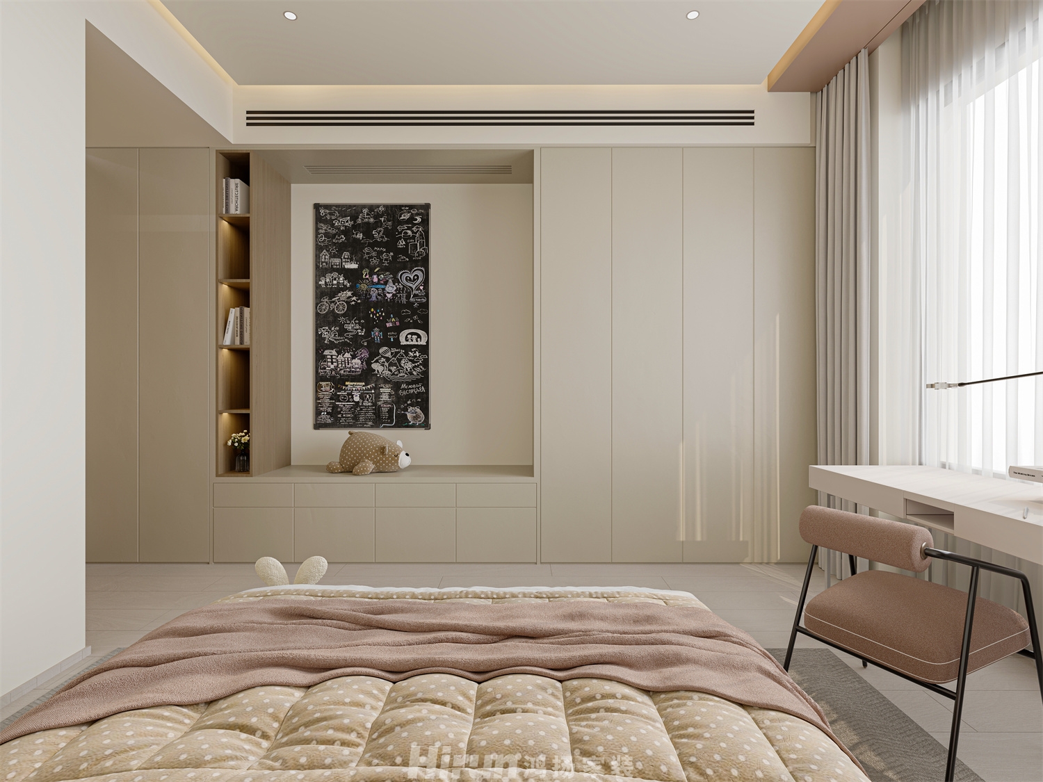 瑧灣匯305㎡優雅繽紛大平層 裝修案例效果圖-7