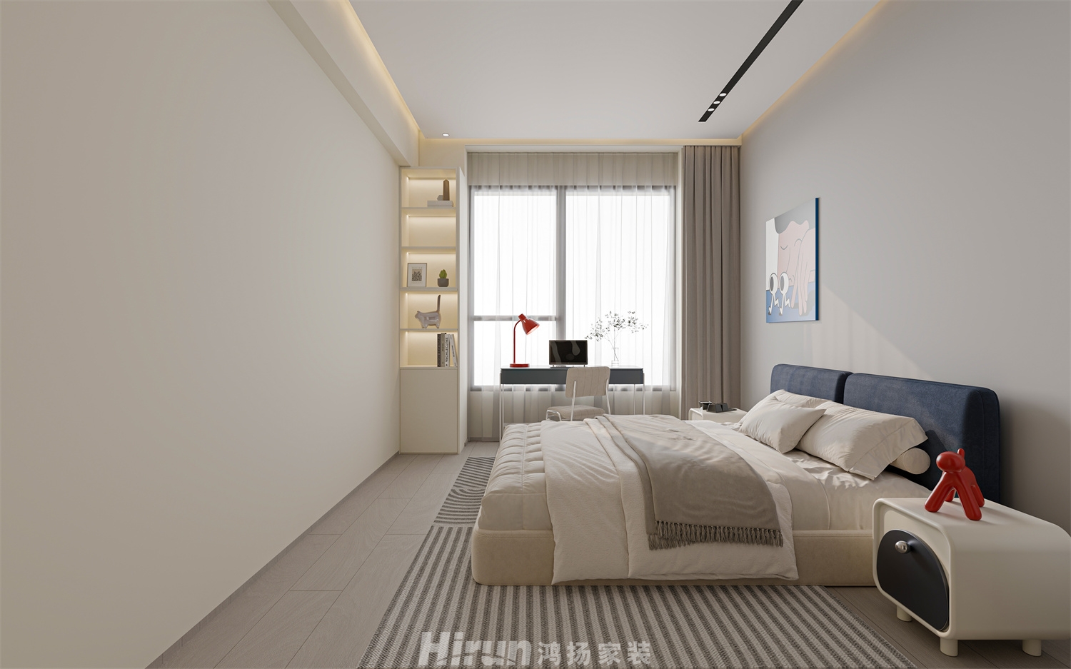 瑧灣匯305㎡優雅繽紛大平層 裝修案例效果圖-5