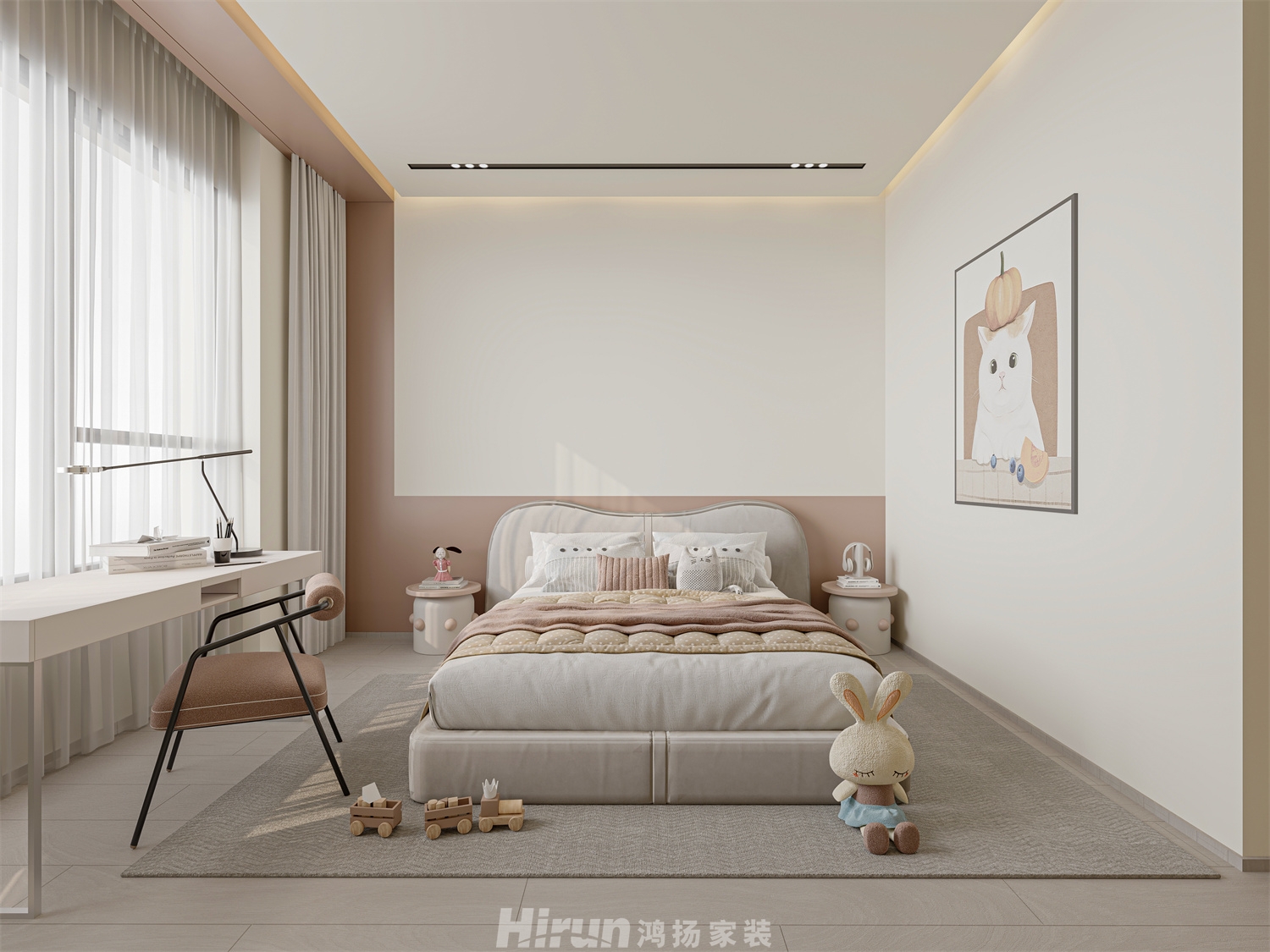 瑧灣匯305㎡優雅繽紛大平層 裝修案例效果圖-10