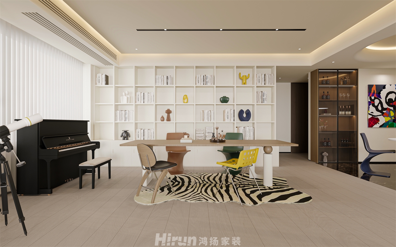 瑧灣匯305㎡優雅繽紛大平層 裝修案例效果圖-9