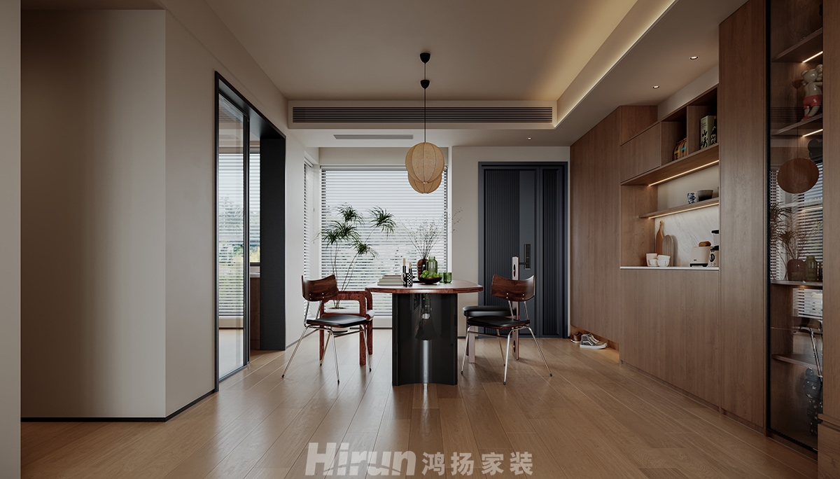 保利和光塵樾115㎡復古風潮四居室 裝修案例效果圖-5