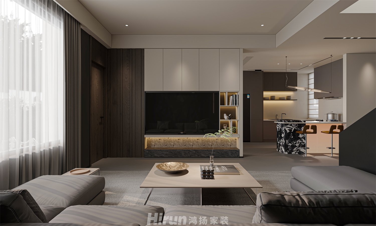 新城明昱東方500㎡新裝飾主義別墅 裝修案例效果圖-16