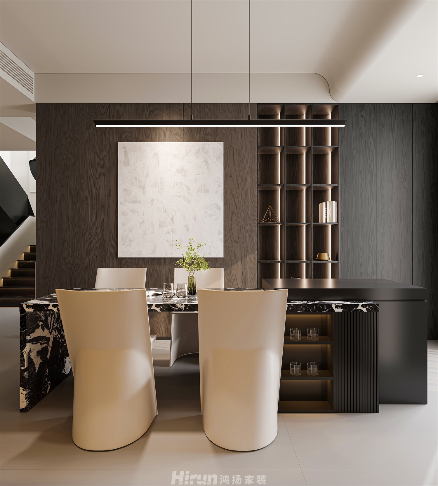 新城明昱東方500㎡新裝飾主義別墅 裝修案例效果圖-23