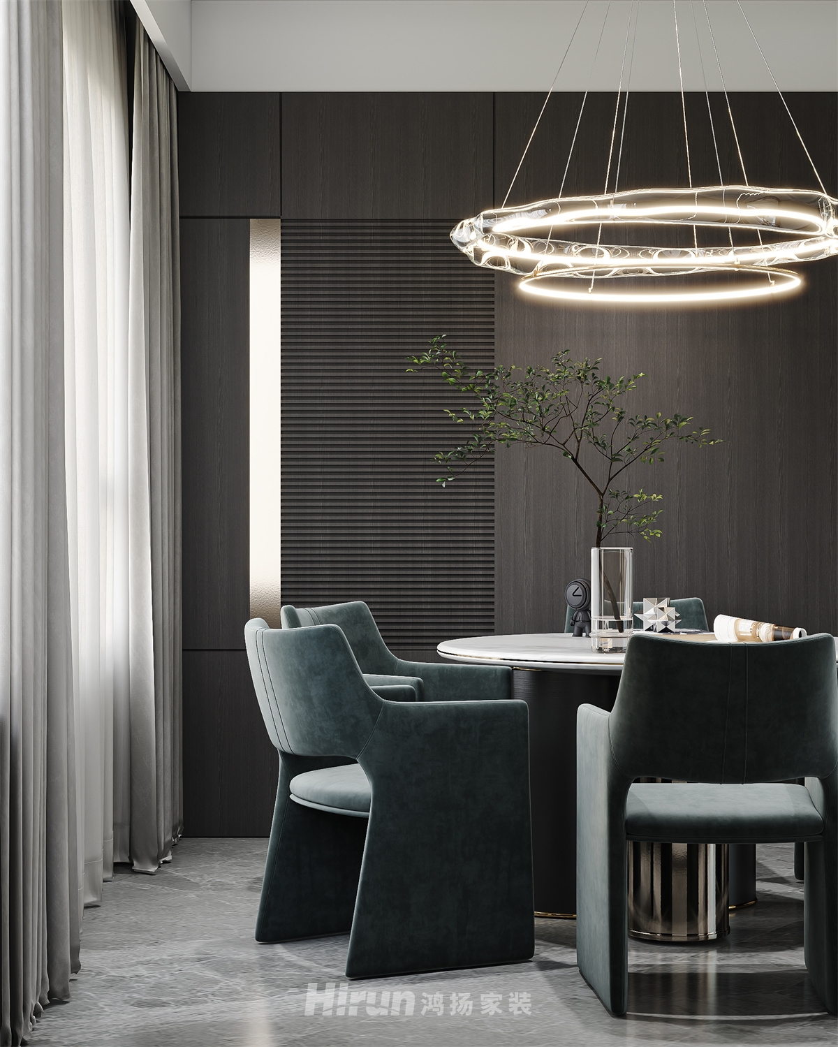 璞悅灣151㎡新裝飾主義四居室 裝修案例效果圖-6