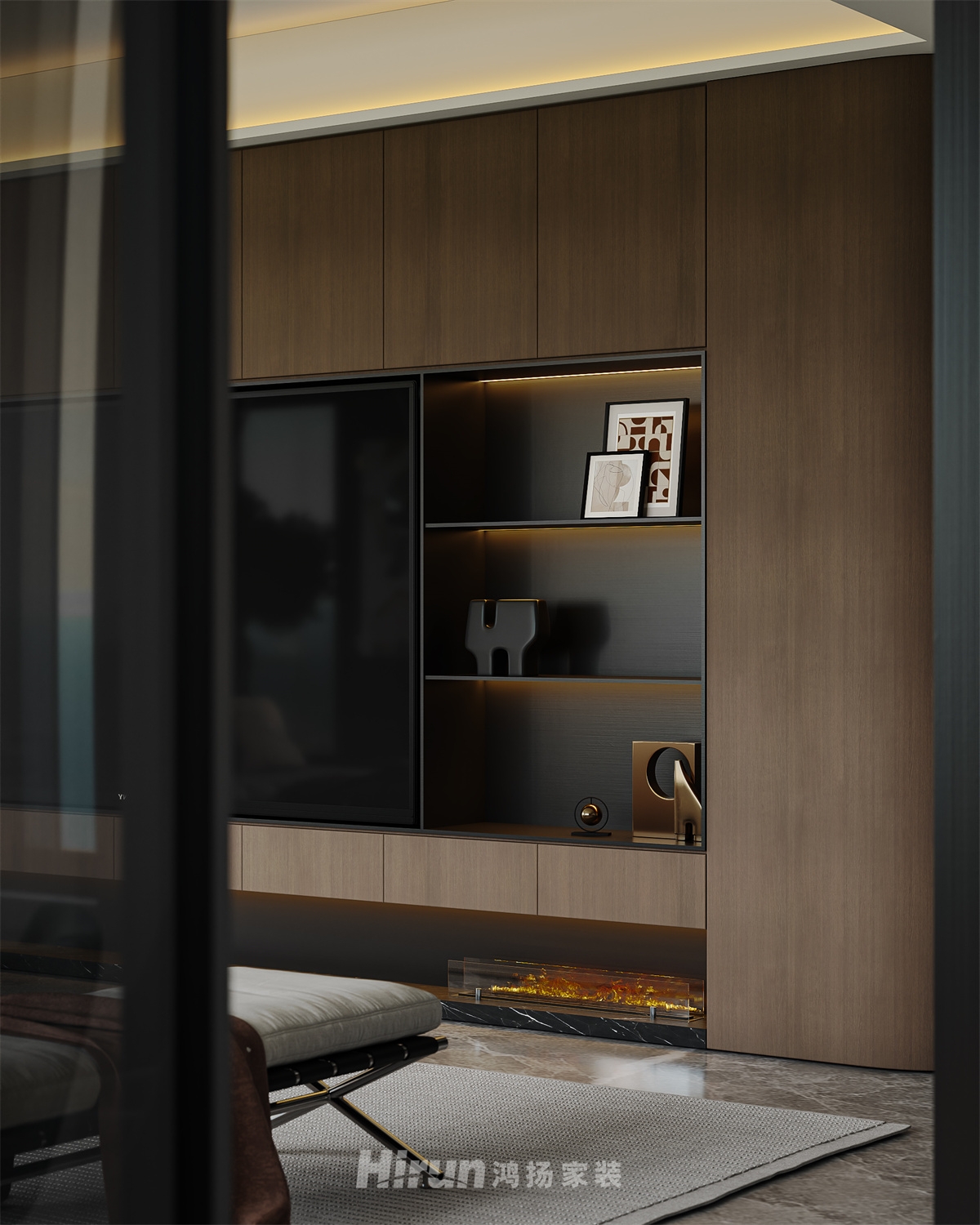 璞悅灣151㎡新裝飾主義四居室 裝修案例效果圖-4