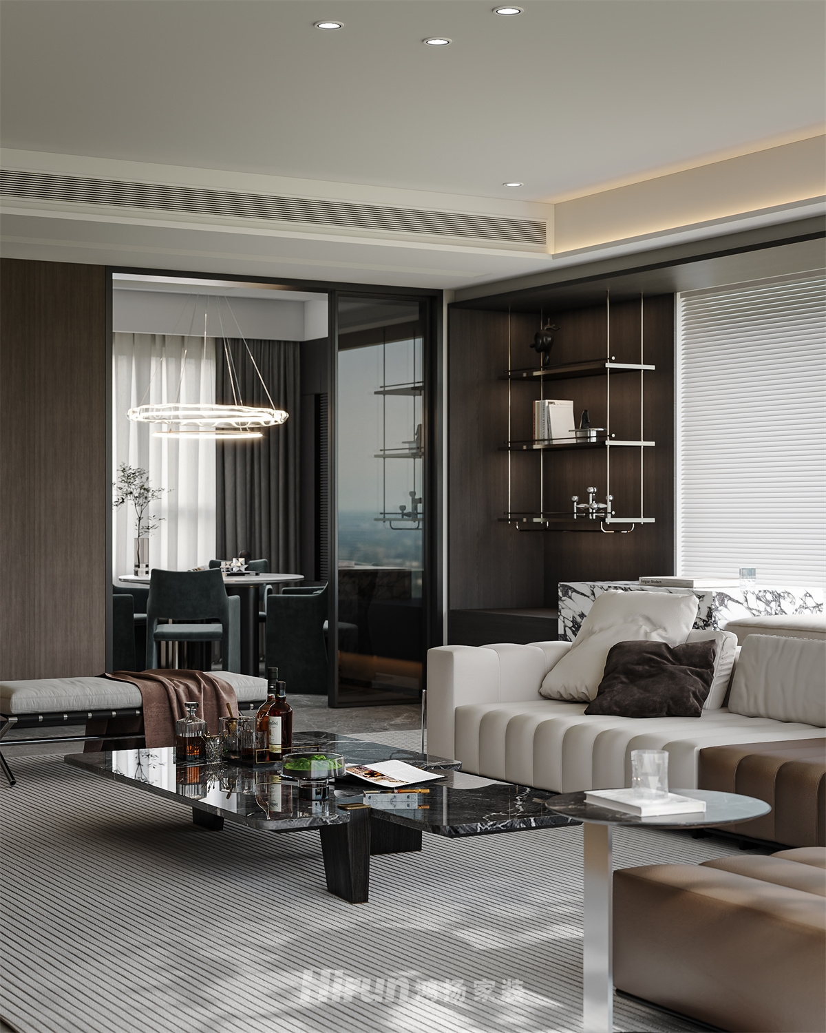 璞悅灣151㎡新裝飾主義四居室 裝修案例效果圖-5