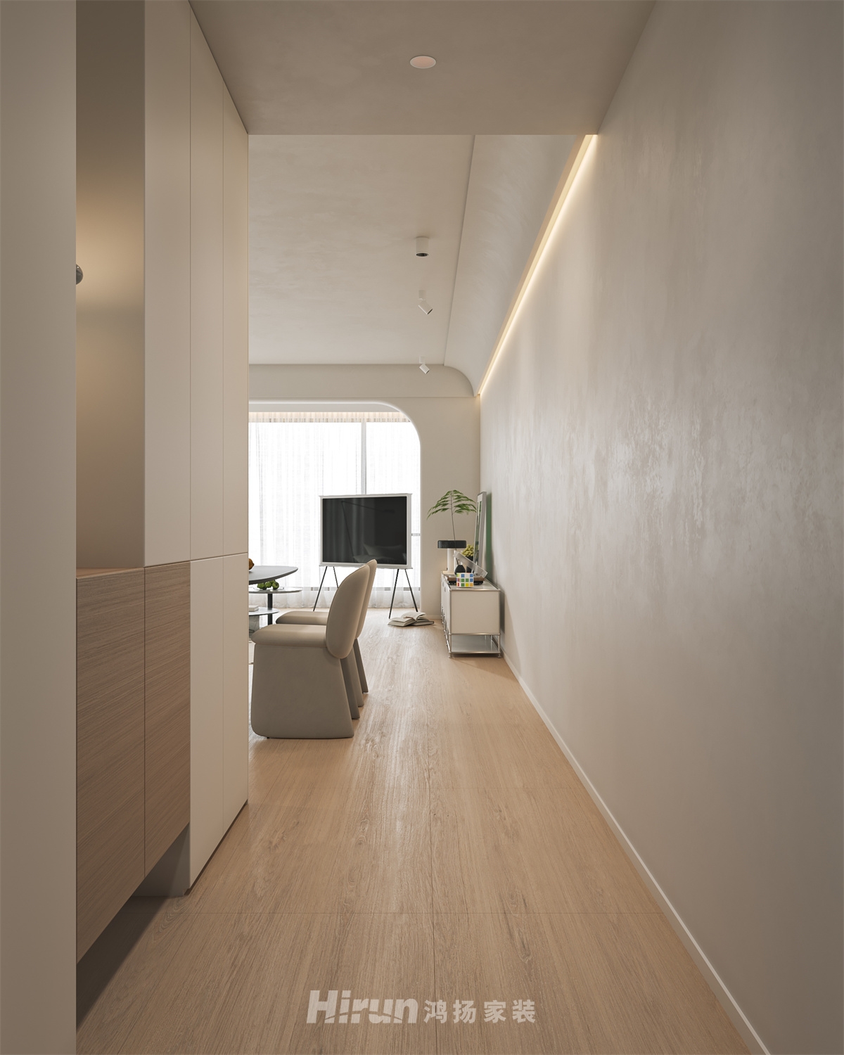 遠(yuǎn)洋天鉑136㎡北歐之光四居室 裝修案例效果圖-5