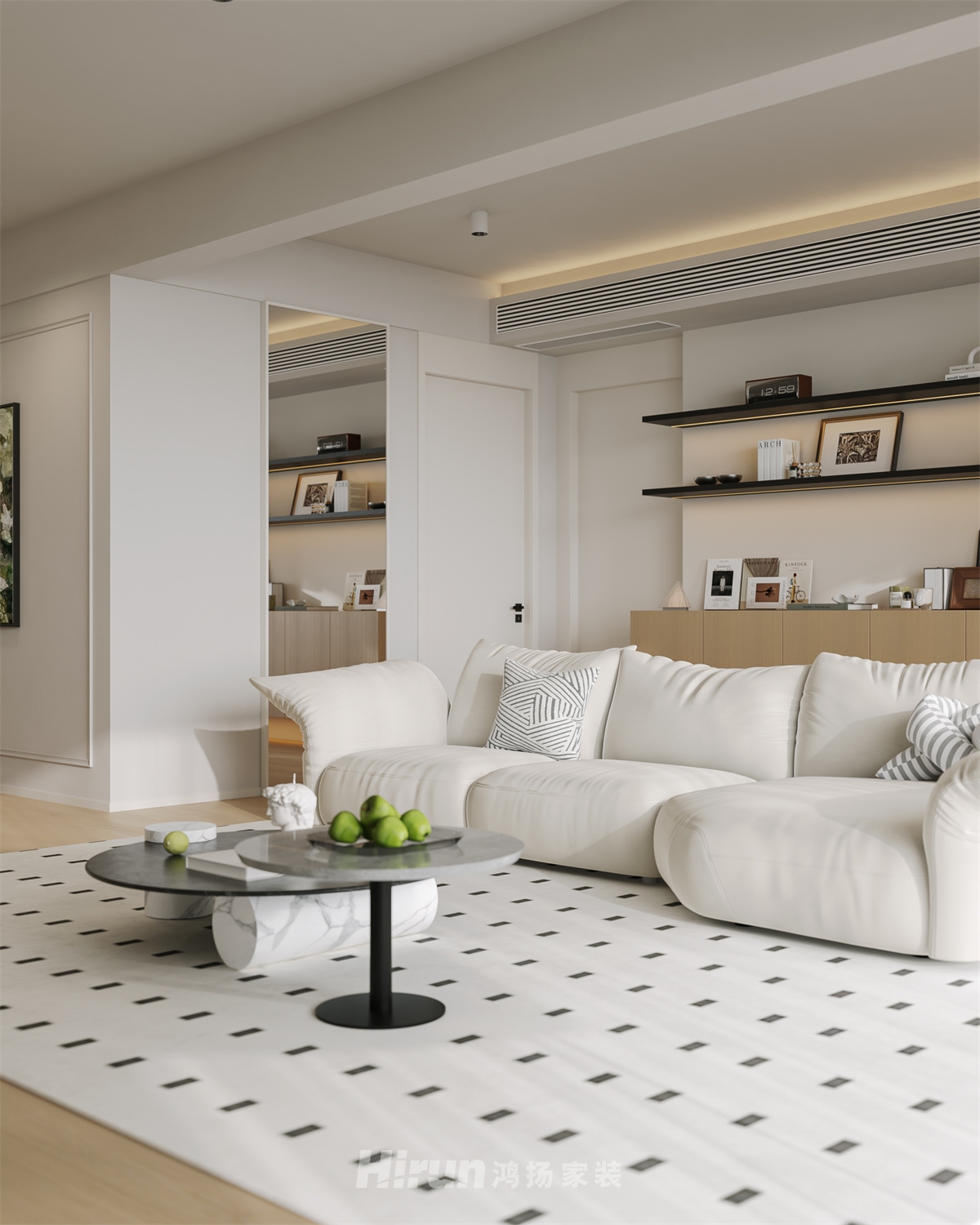 遠(yuǎn)洋天鉑136㎡北歐之光四居室 裝修案例效果圖-4