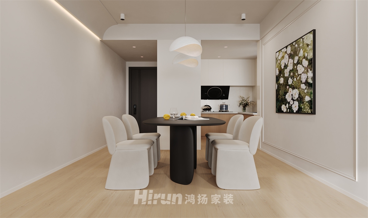 遠(yuǎn)洋天鉑136㎡北歐之光四居室 裝修案例效果圖-1