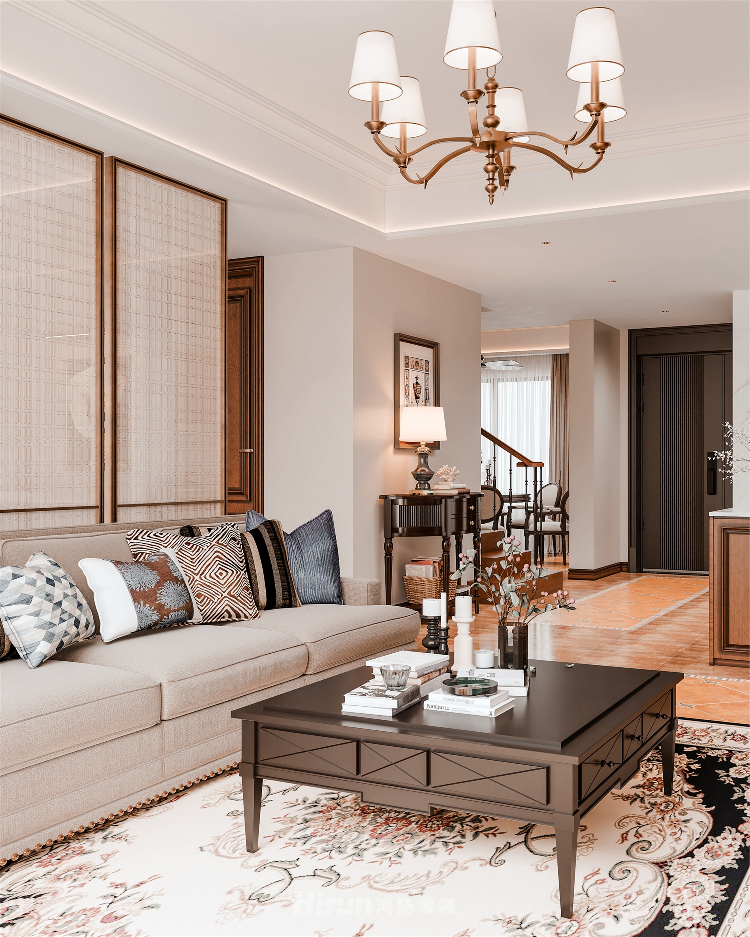 福天藏郡院子180㎡復合寫意四居室 裝修案例效果圖-5