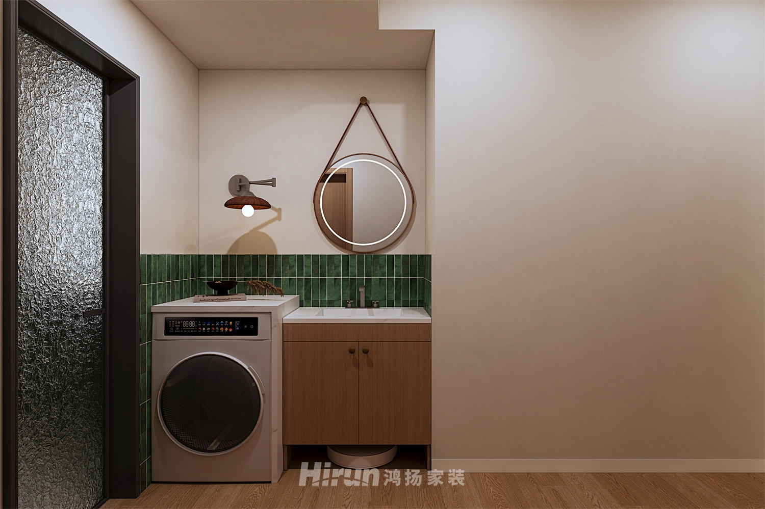 中建信和城76㎡復古風潮二居室 裝修案例效果圖-2