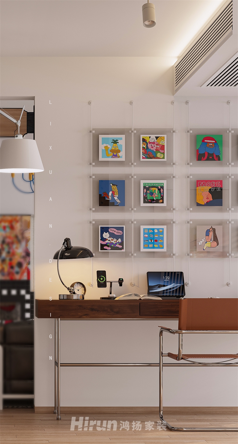 麓江府140㎡優雅繽紛四居室 裝修案例效果圖-2