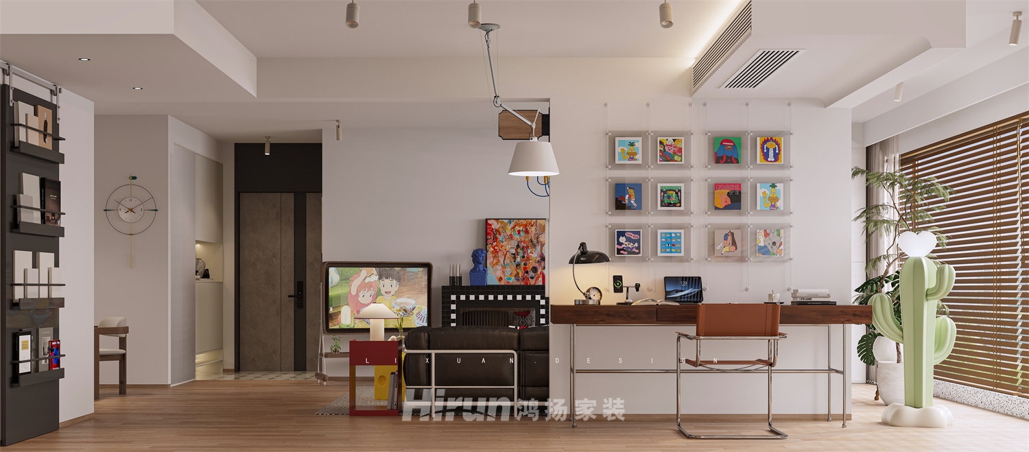 麓江府140㎡優雅繽紛四居室 裝修案例效果圖-1