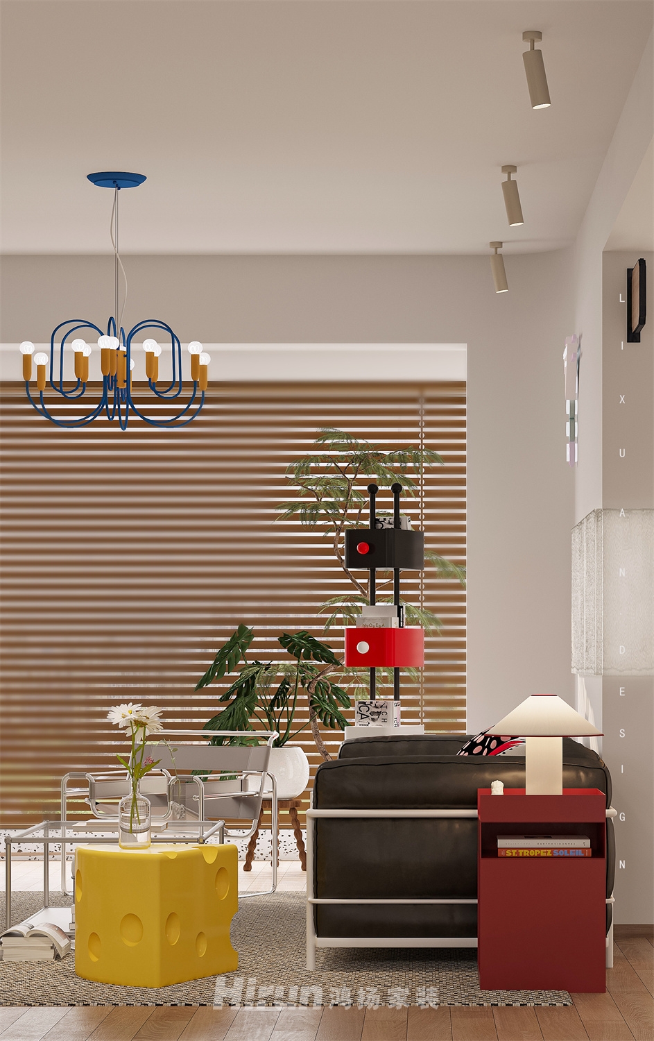 麓江府140㎡優雅繽紛四居室 裝修案例效果圖-7