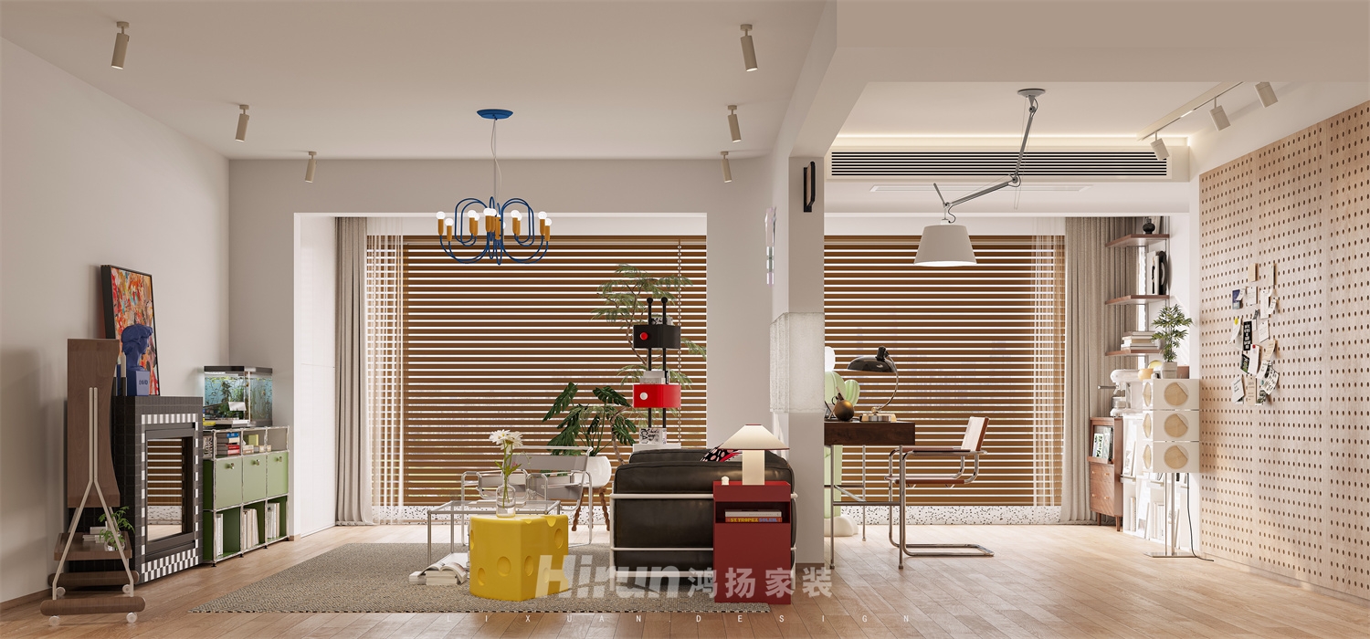 麓江府140㎡優雅繽紛四居室 裝修案例效果圖-5