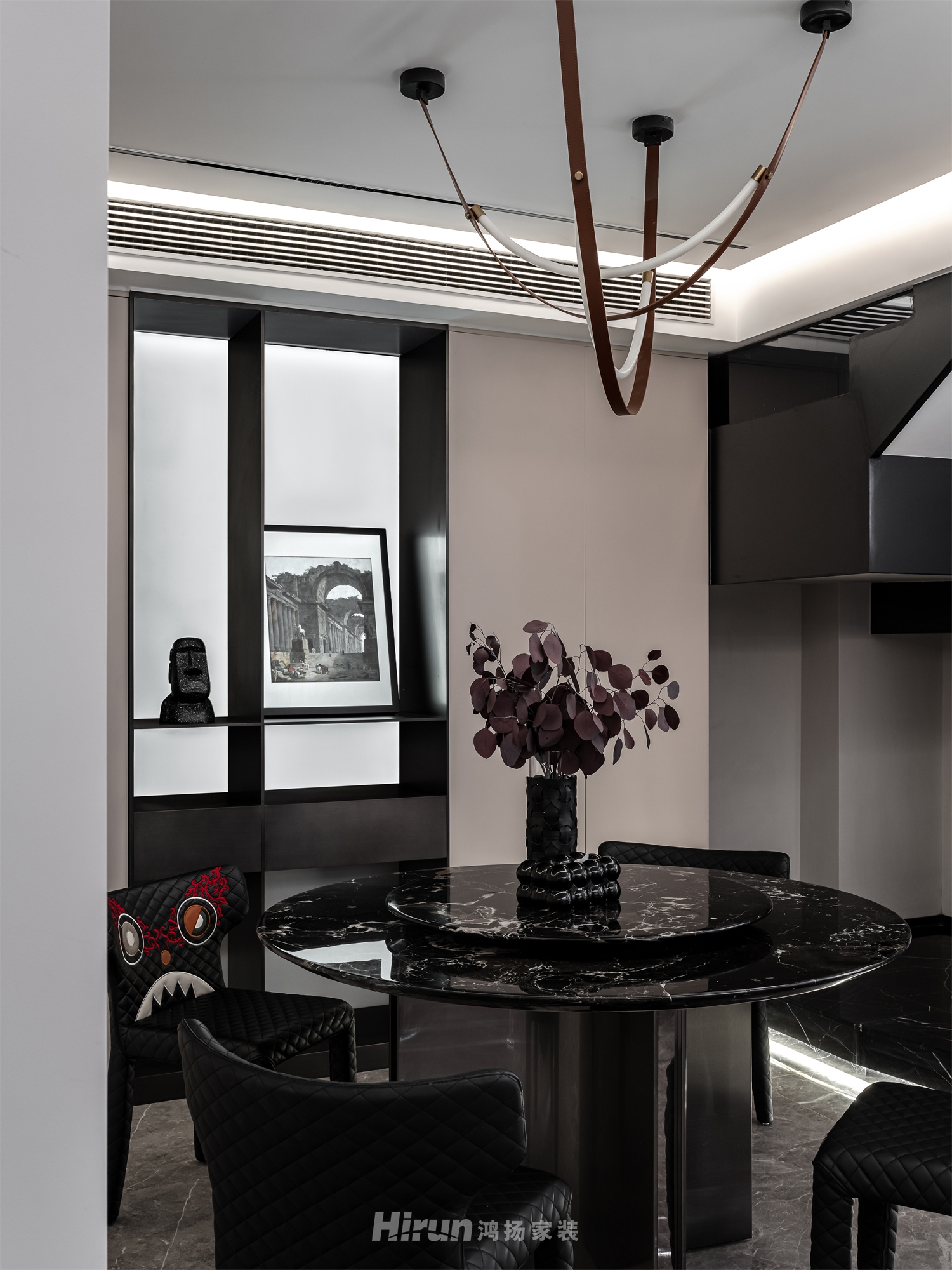 建發央著170㎡新裝飾主義復式 裝修案例實景圖-6