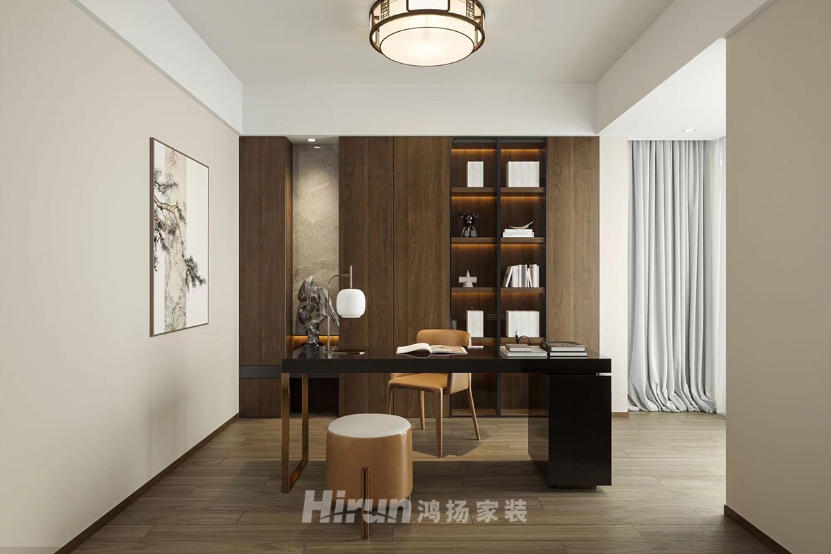 海棠灣300㎡意境東方別墅 裝修案例效果圖-3