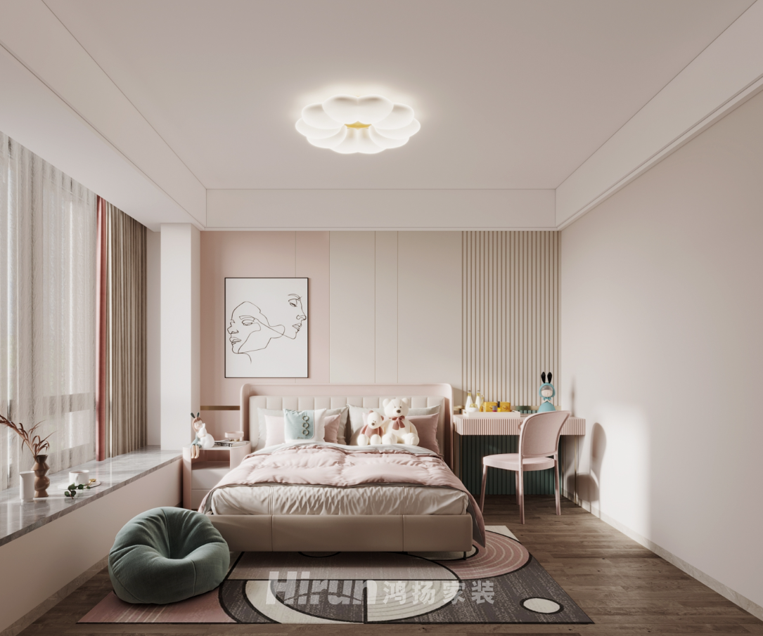 漢唐世家168㎡雅致現(xiàn)代復式 裝修案例效果圖-1