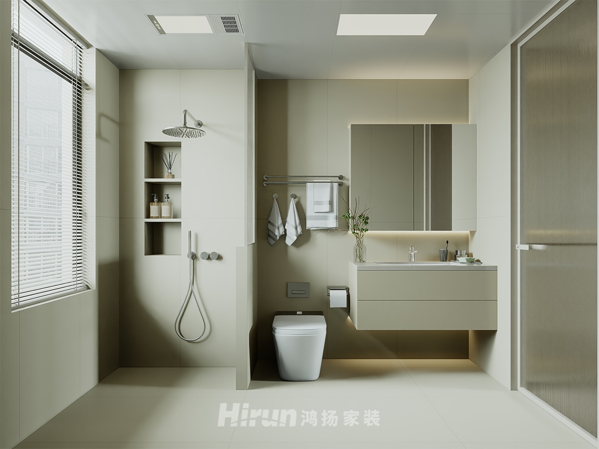 建發央著140㎡極簡詫寂三居室 裝修案例效果圖-6