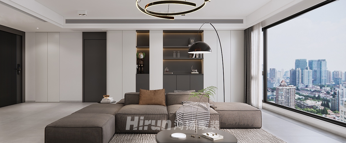 建發央著177㎡雅致現代四居室 裝修案例效果圖-3