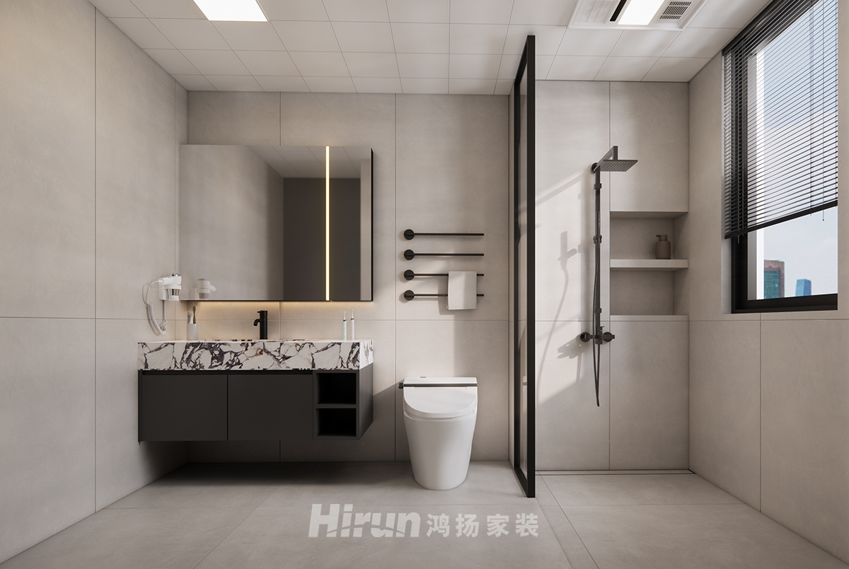 建發央著177㎡雅致現代四居室 裝修案例效果圖-4