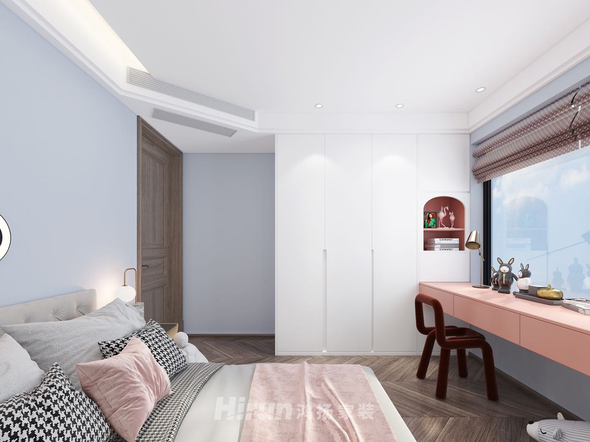 上層國(guó)際157㎡新裝飾主義四居室 裝修案例效果圖-6