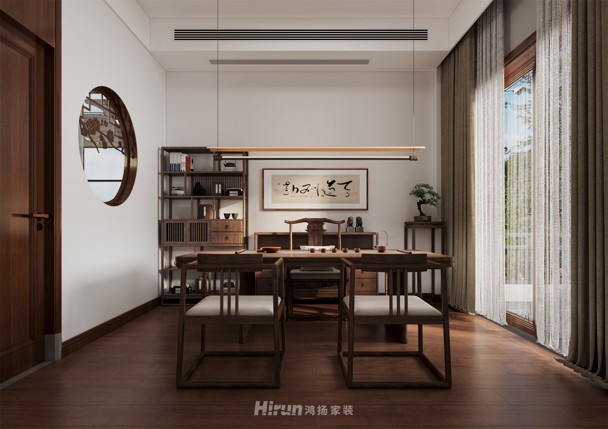 尚峰尚水300㎡復合寫意別墅 裝修案例效果圖-4