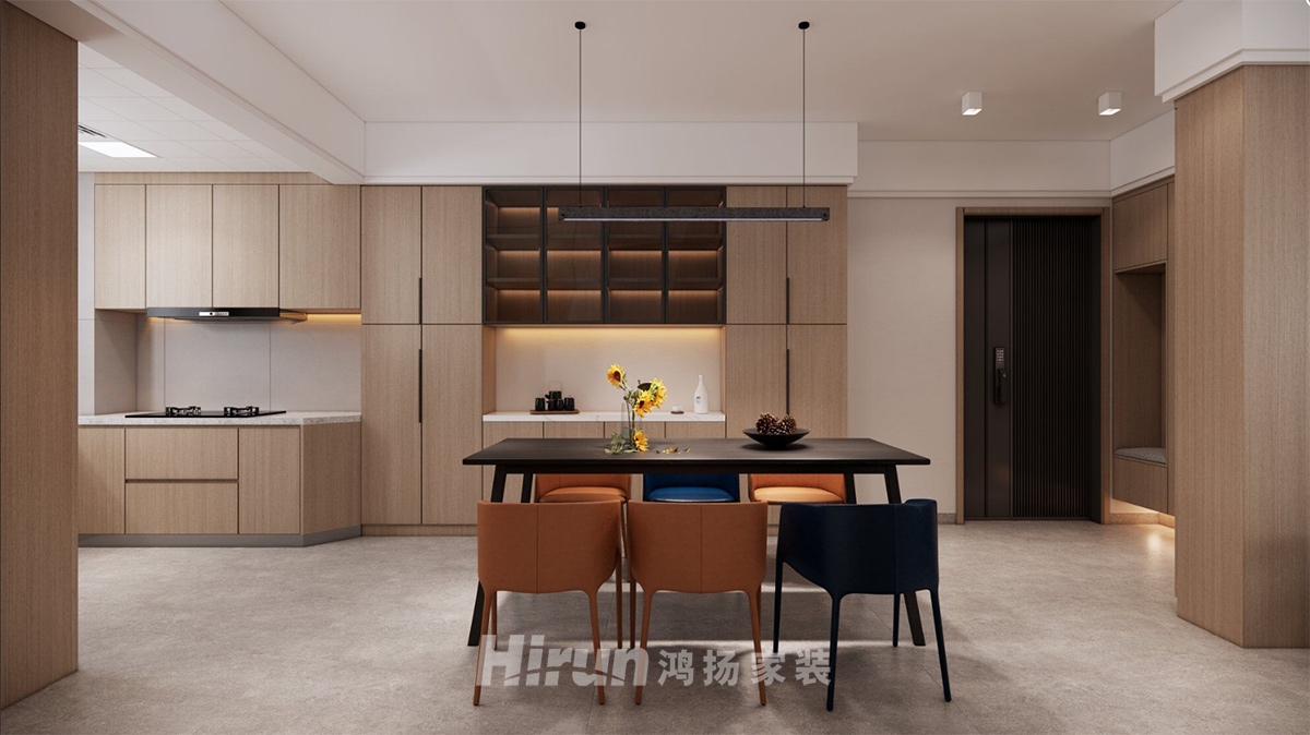 天鵝湖一號150㎡雅致現代三居室 裝修案例效果圖-6