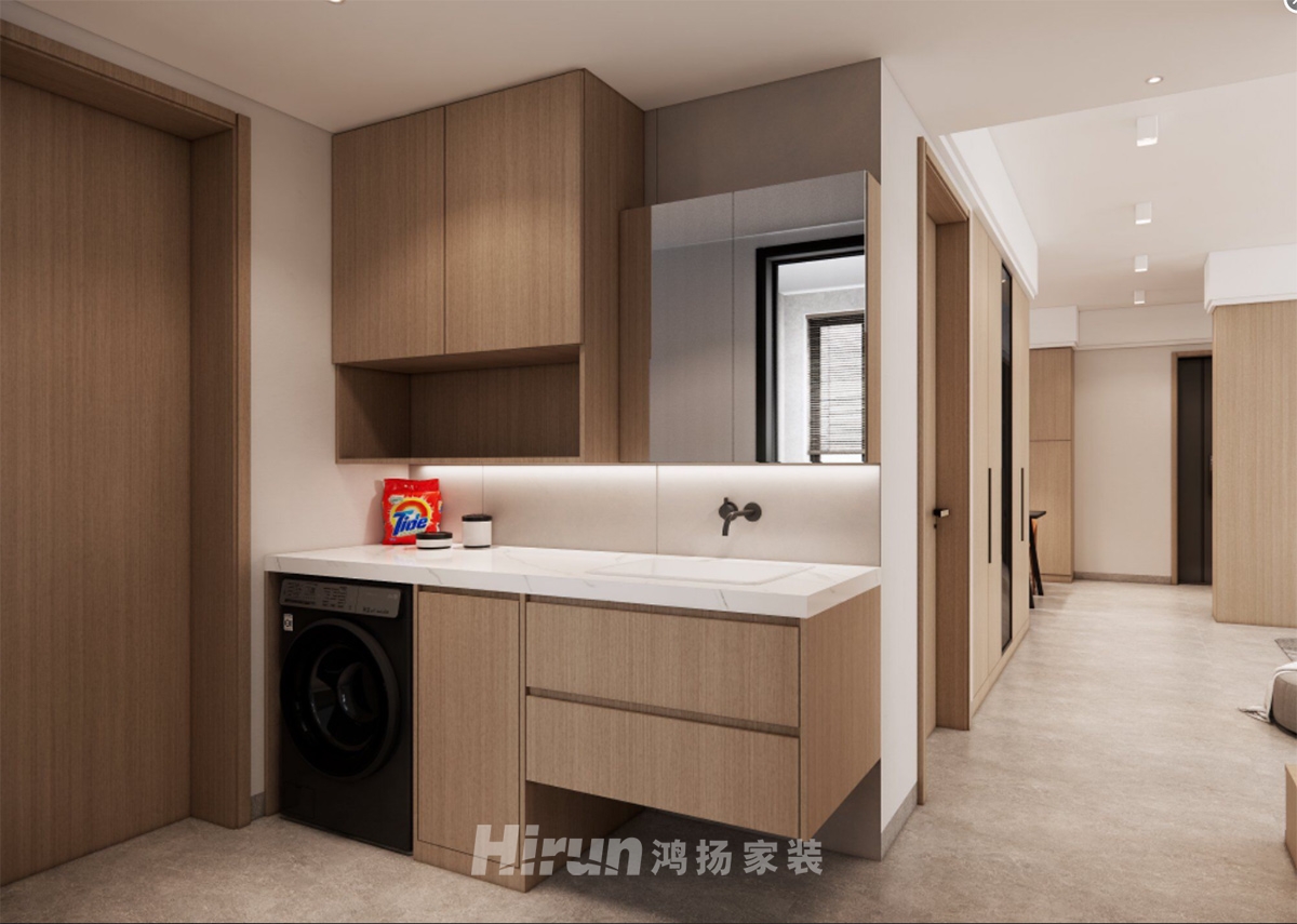 天鵝湖一號150㎡雅致現代三居室 裝修案例效果圖-4