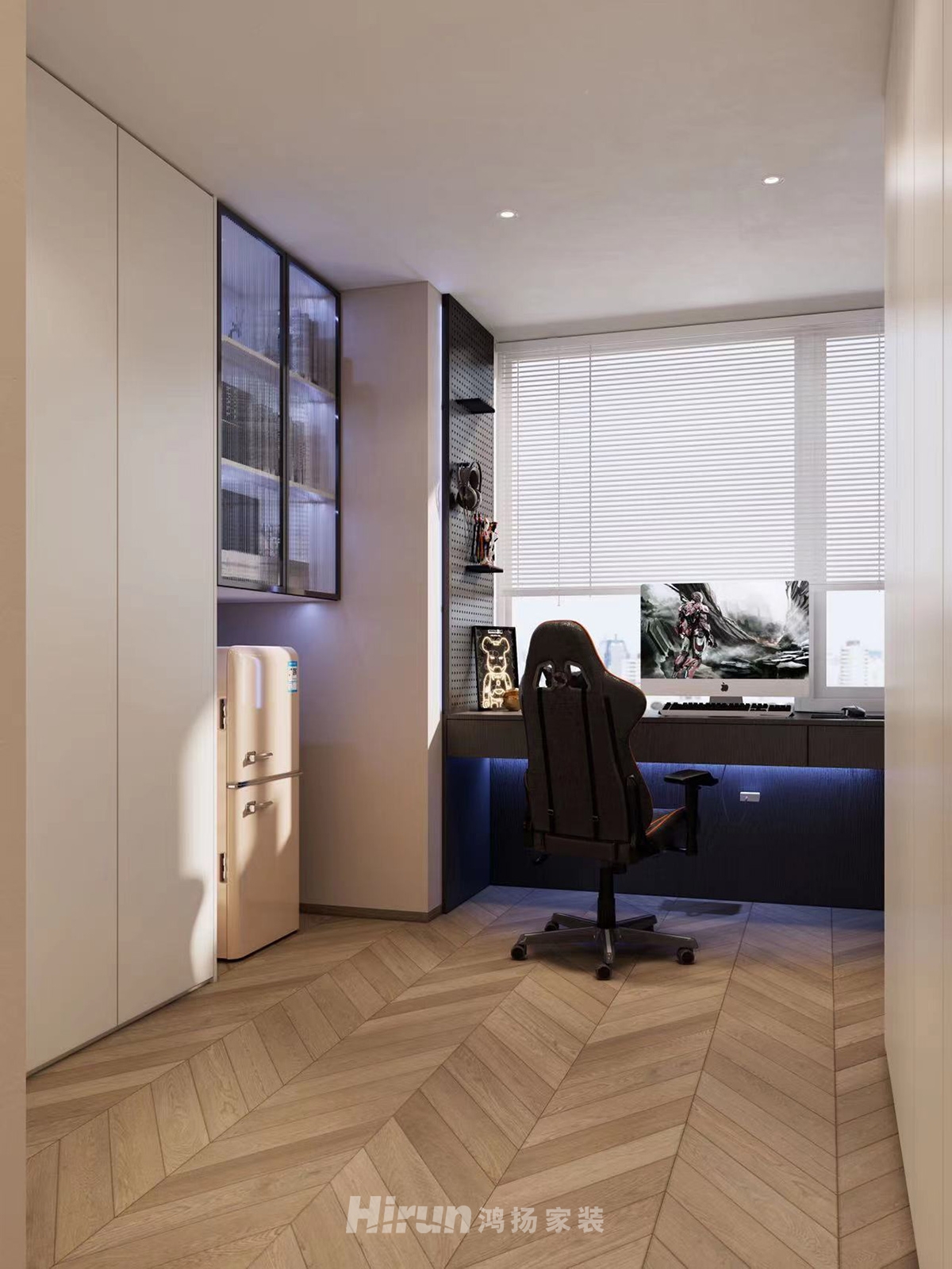 湘濱逸墅150㎡輕歐簡美三居室 裝修案例效果圖-2