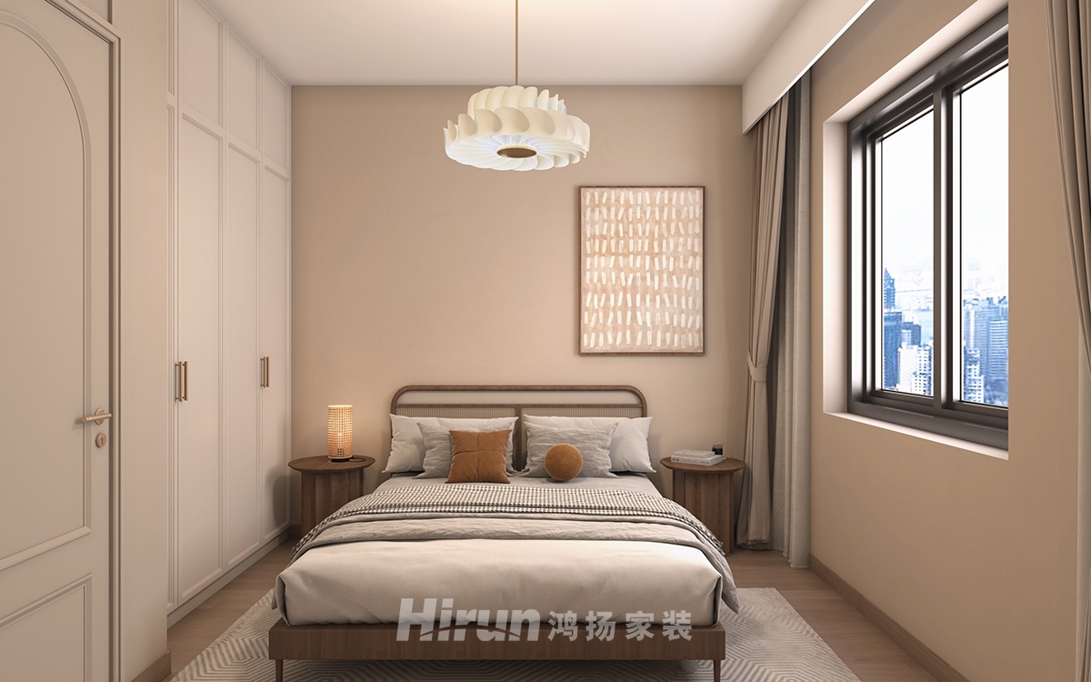 陽明苑130㎡極簡詫寂三居室 裝修案例效果圖-8