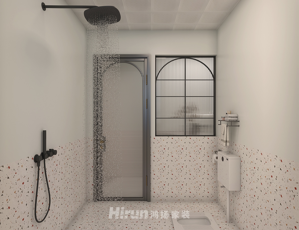 陽明苑130㎡極簡詫寂三居室 裝修案例效果圖-6