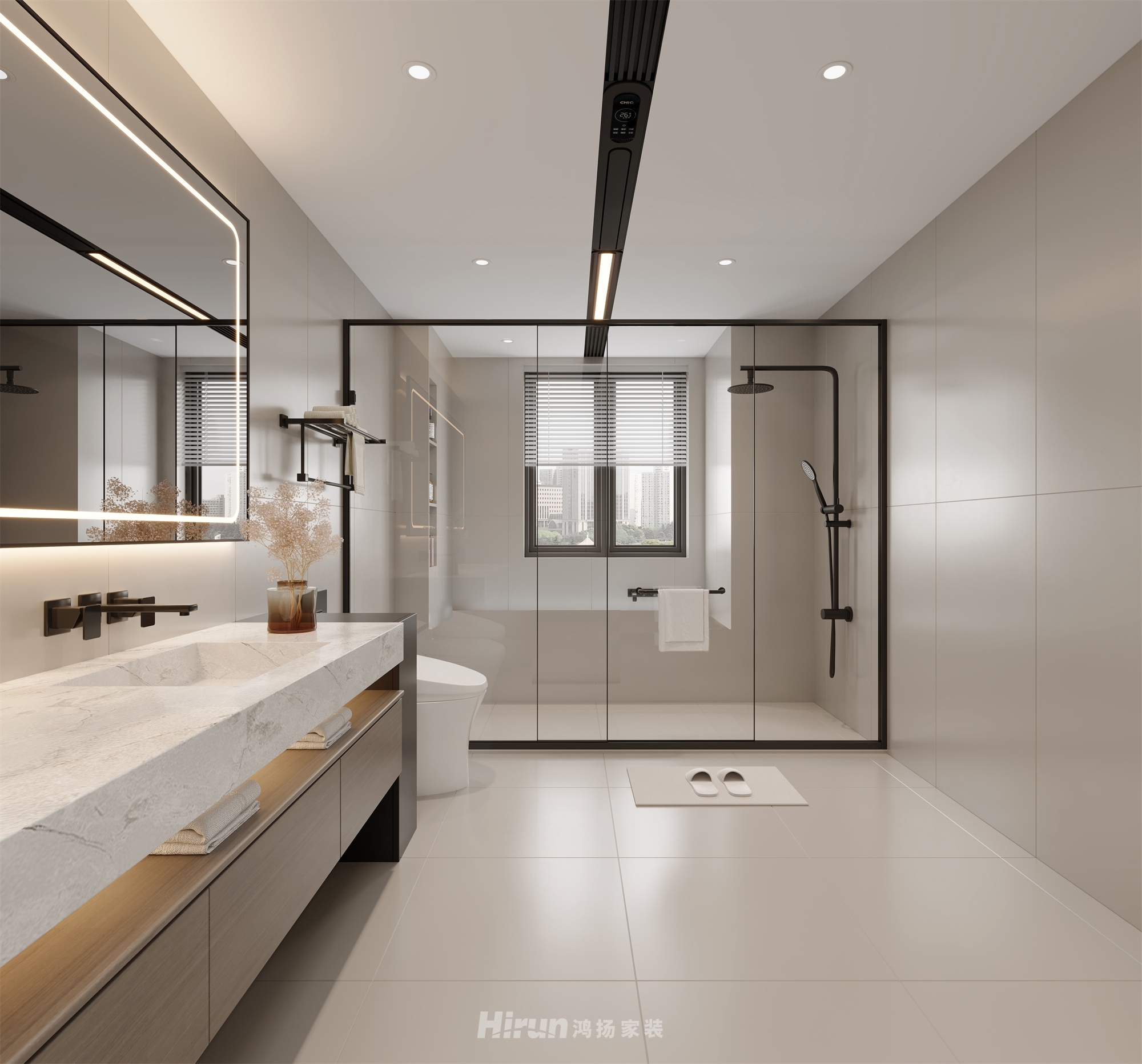 建發央著210㎡復古風潮大平層 裝修案例效果圖-4