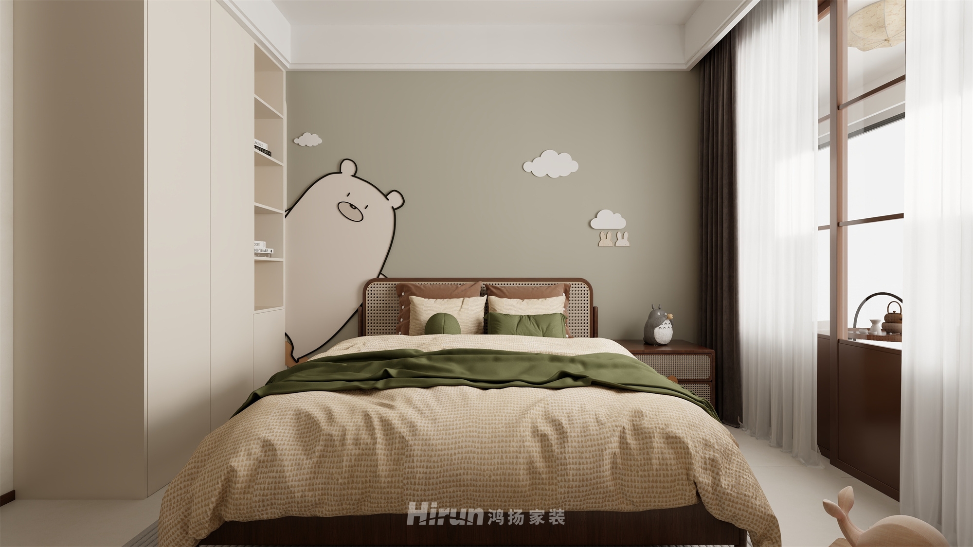 建發央著210㎡復古風潮大平層 裝修案例效果圖-3