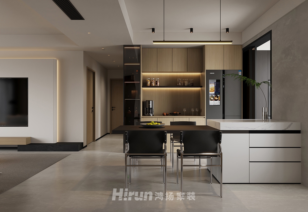 建發央著143㎡雅致現代四居室 裝修案例效果圖-9