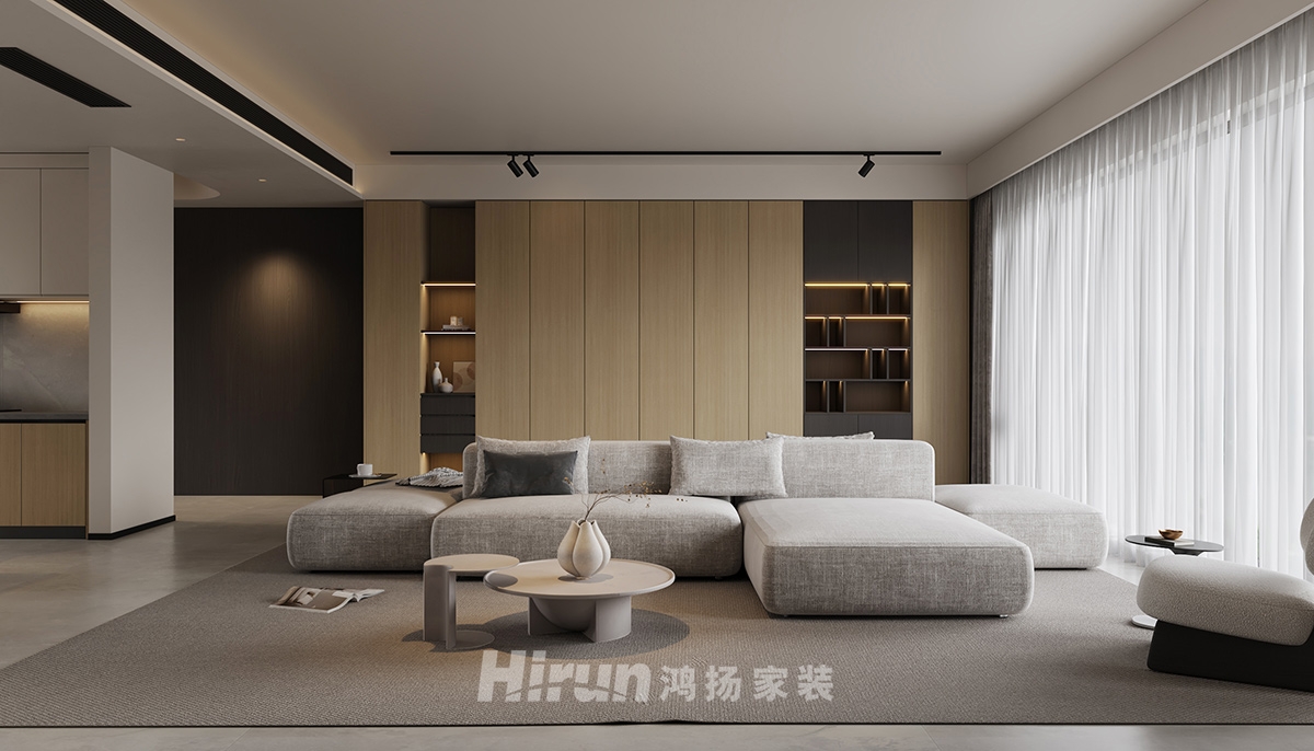 建發央著143㎡雅致現代四居室 裝修案例效果圖-4