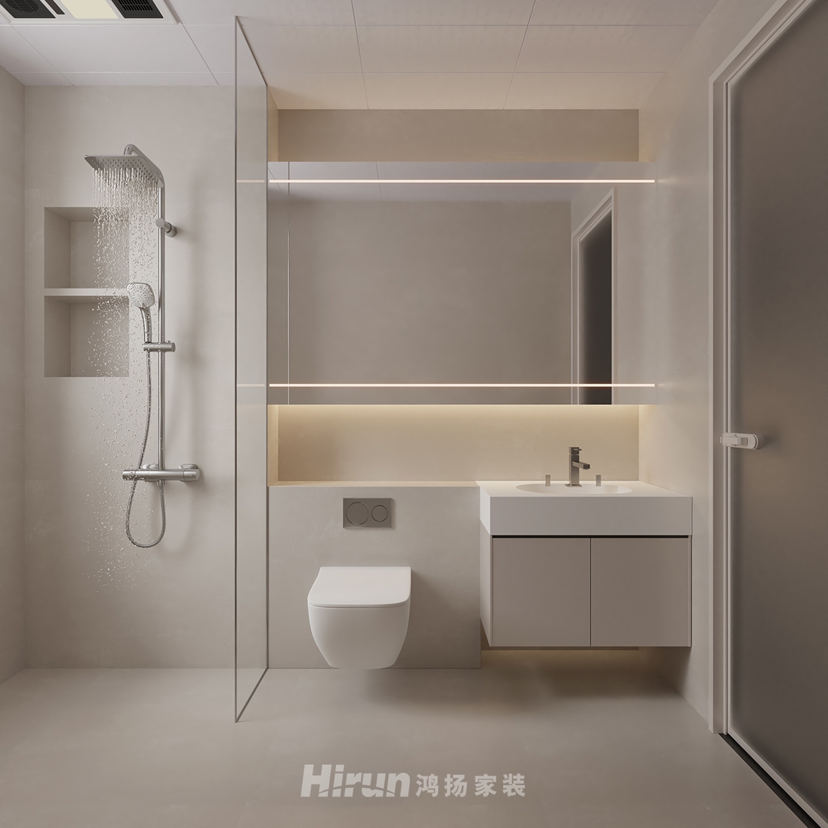 建發央著115㎡雅致現代三居室 裝修案例效果圖-7