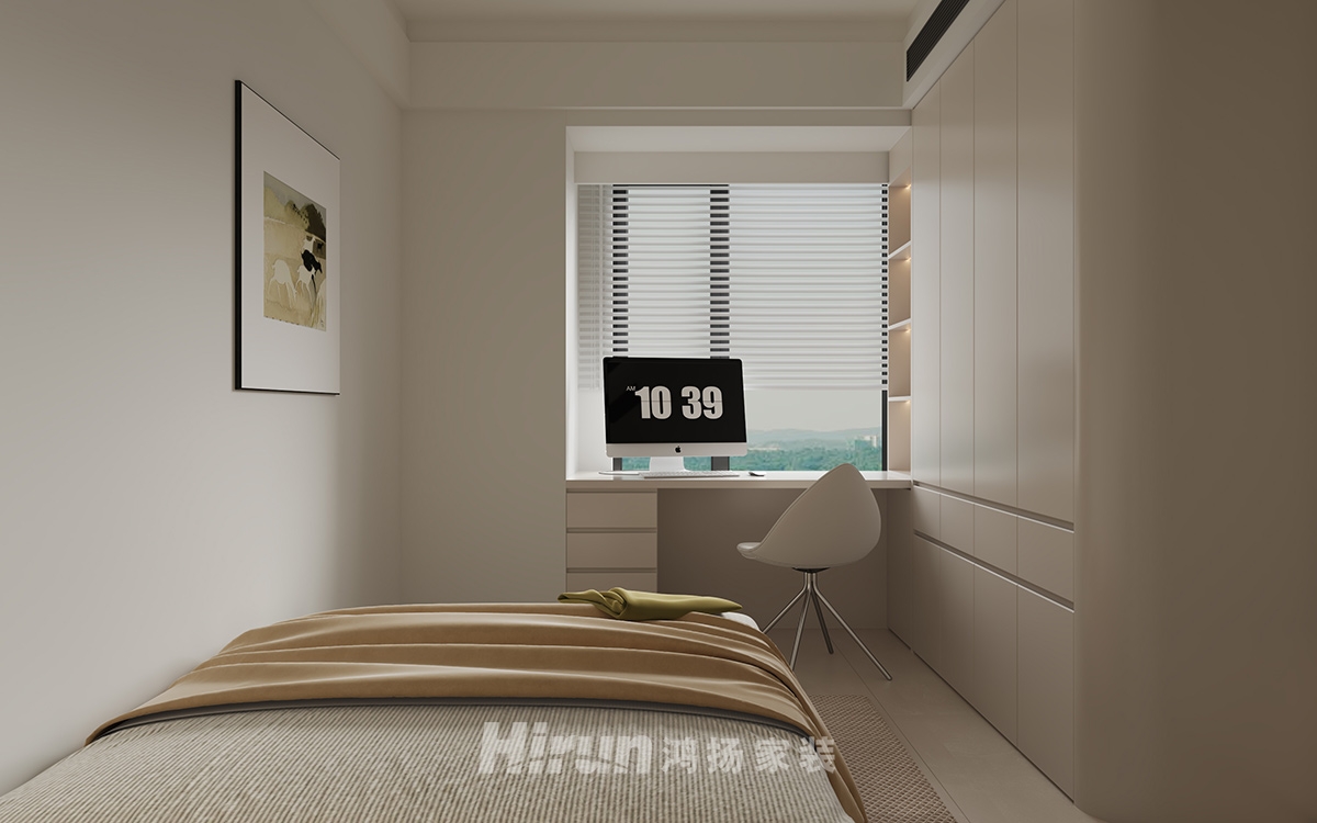 建發央著115㎡雅致現代三居室 裝修案例效果圖-8