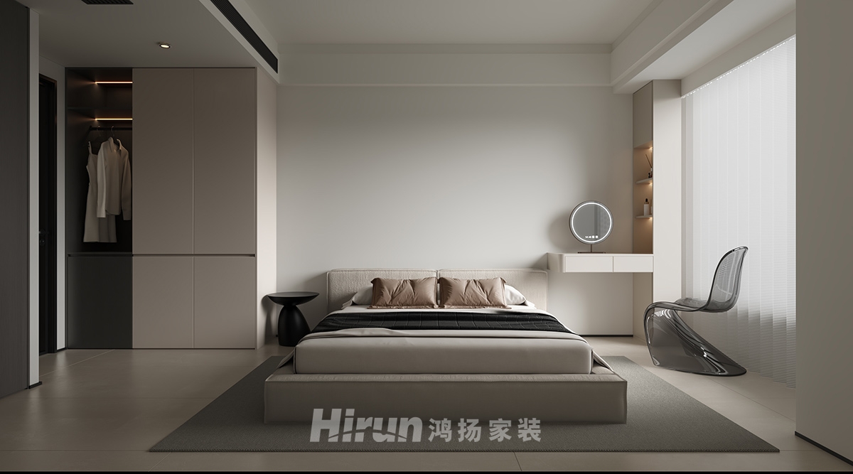 建發央著115㎡雅致現代三居室 裝修案例效果圖-2