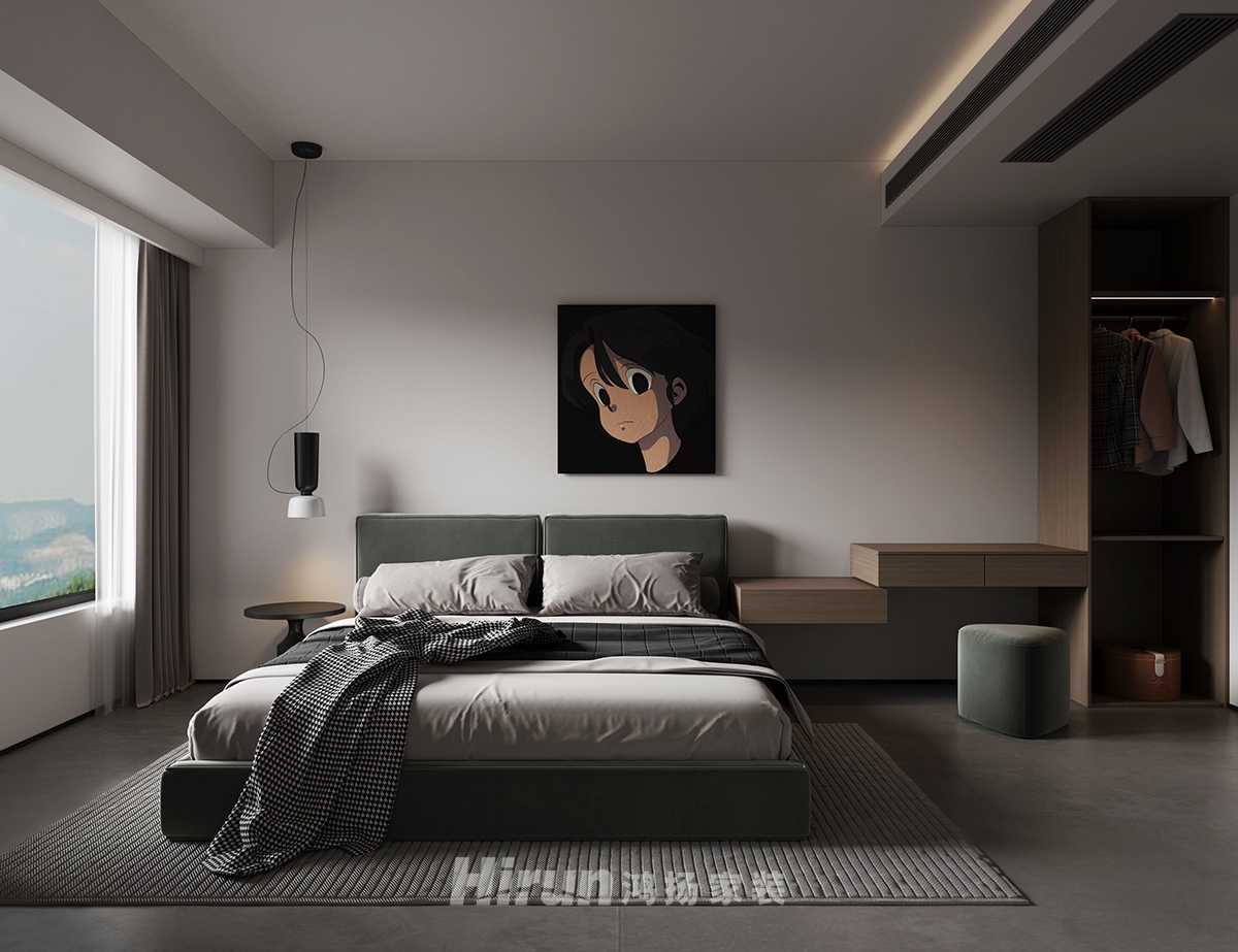 建發央著143㎡雅致現代四居室 裝修案例效果圖-9