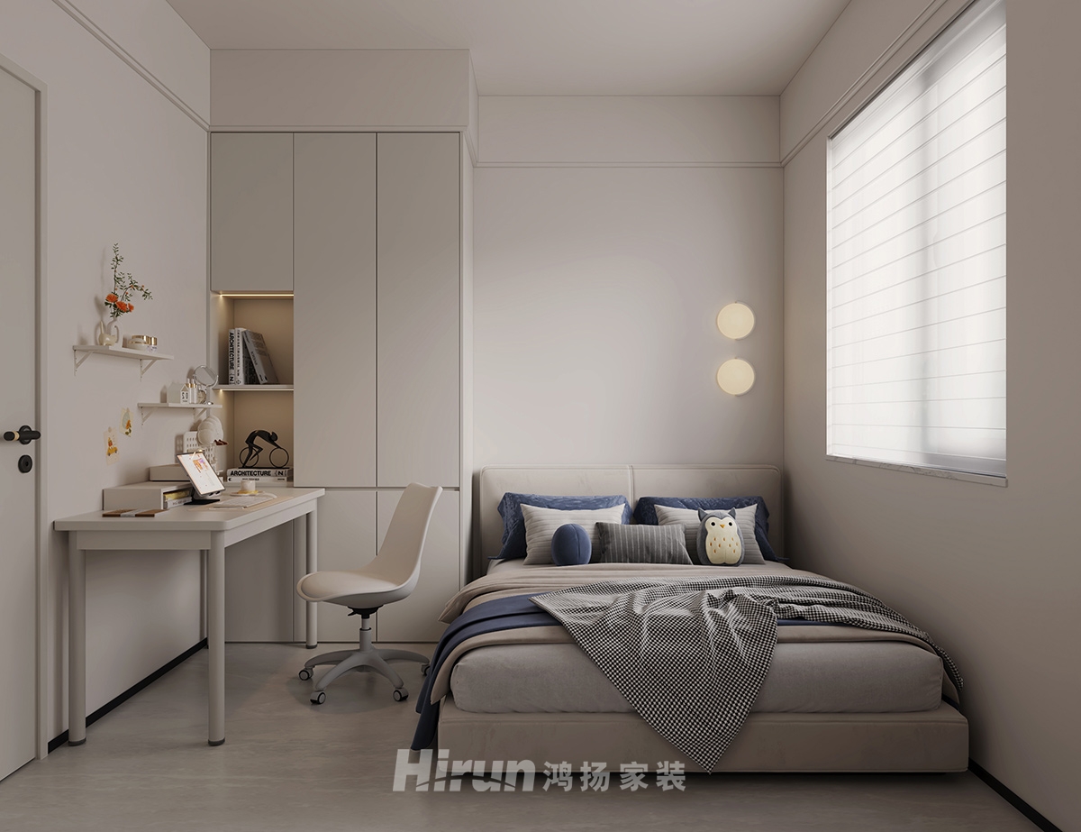 億都隨園127㎡新裝飾主義四居室 裝修案例效果圖-5