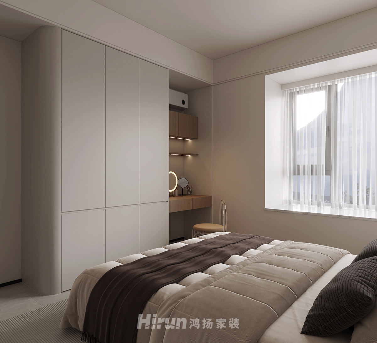 億都隨園127㎡新裝飾主義四居室 裝修案例效果圖-7