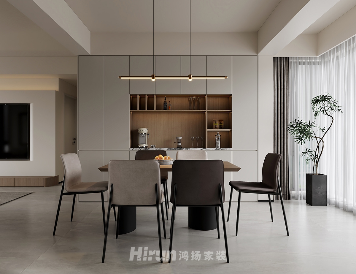 億都隨園127㎡新裝飾主義四居室 裝修案例效果圖-8