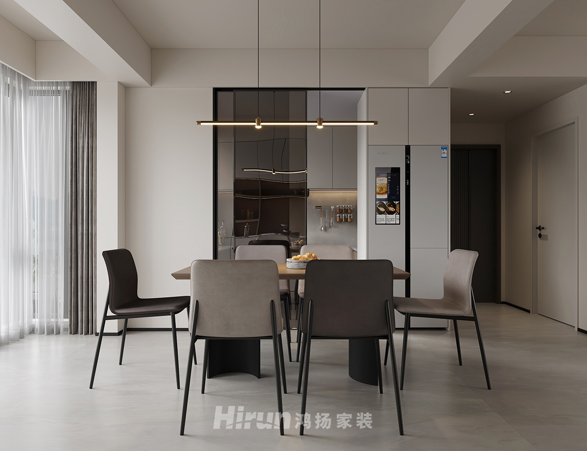 億都隨園127㎡新裝飾主義四居室 裝修案例效果圖-9