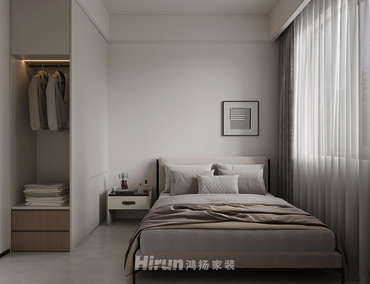 億都隨園127㎡新裝飾主義四居室 裝修案例效果圖-10