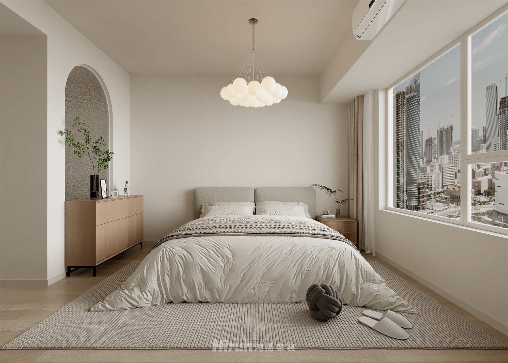 建發(fā)央著140㎡北歐之光四居室 裝修案例效果圖-5