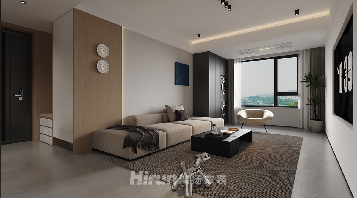 都市蘭亭140㎡雅致現代四居室 裝修案例效果圖-3