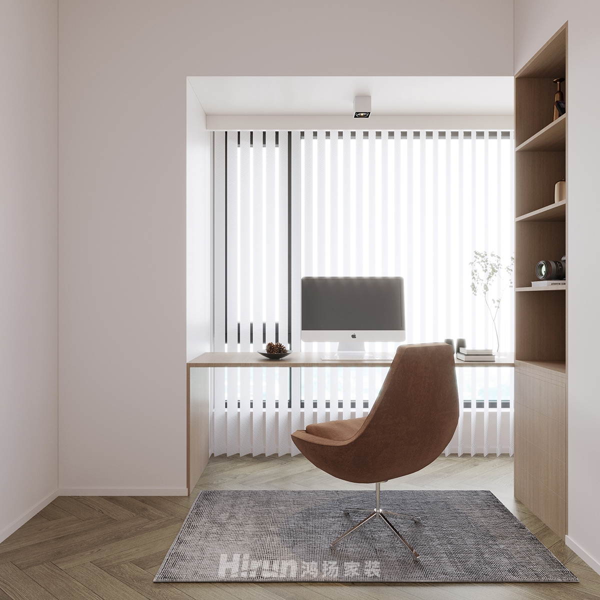 津橋華府114㎡北歐之光三居室 裝修案例效果圖-8