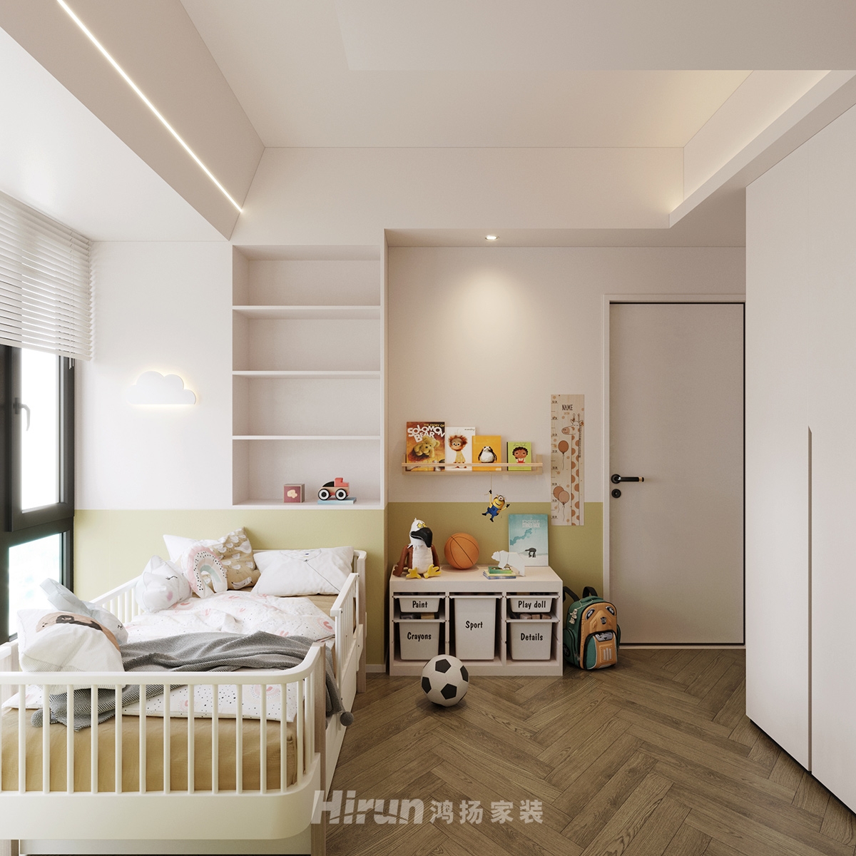 津橋華府114㎡北歐之光三居室 裝修案例效果圖-5